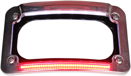 Custom Dynamics Dual-LED License Place Frame - Indian - Chrome CD-LP-IND-C - Cycle City Outdoors