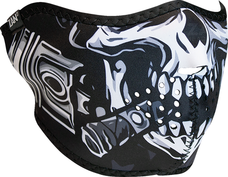 ZAN HEADGEAR Neoprene Half Mask - Skull WNFM712H