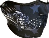 ZAN HEADGEAR Neoprene Half Mask - Skull Live WNFM709H