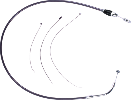 DRAG SPECIALTIES Quick Connect Clutch Cable - Upper - Black/Chrome 4323900HE
