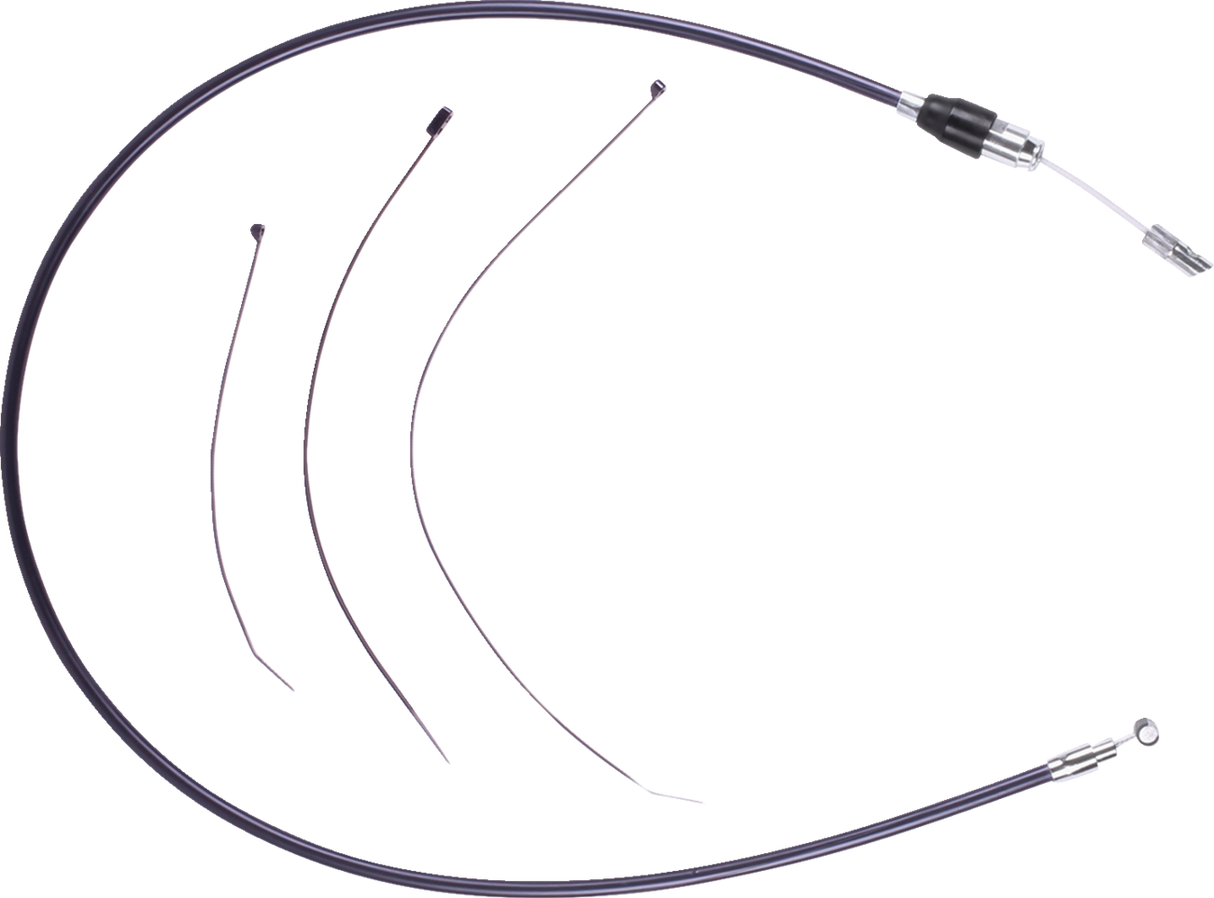 DRAG SPECIALTIES Quick Connect Clutch Cable - Upper - Black/Chrome 4323800HE