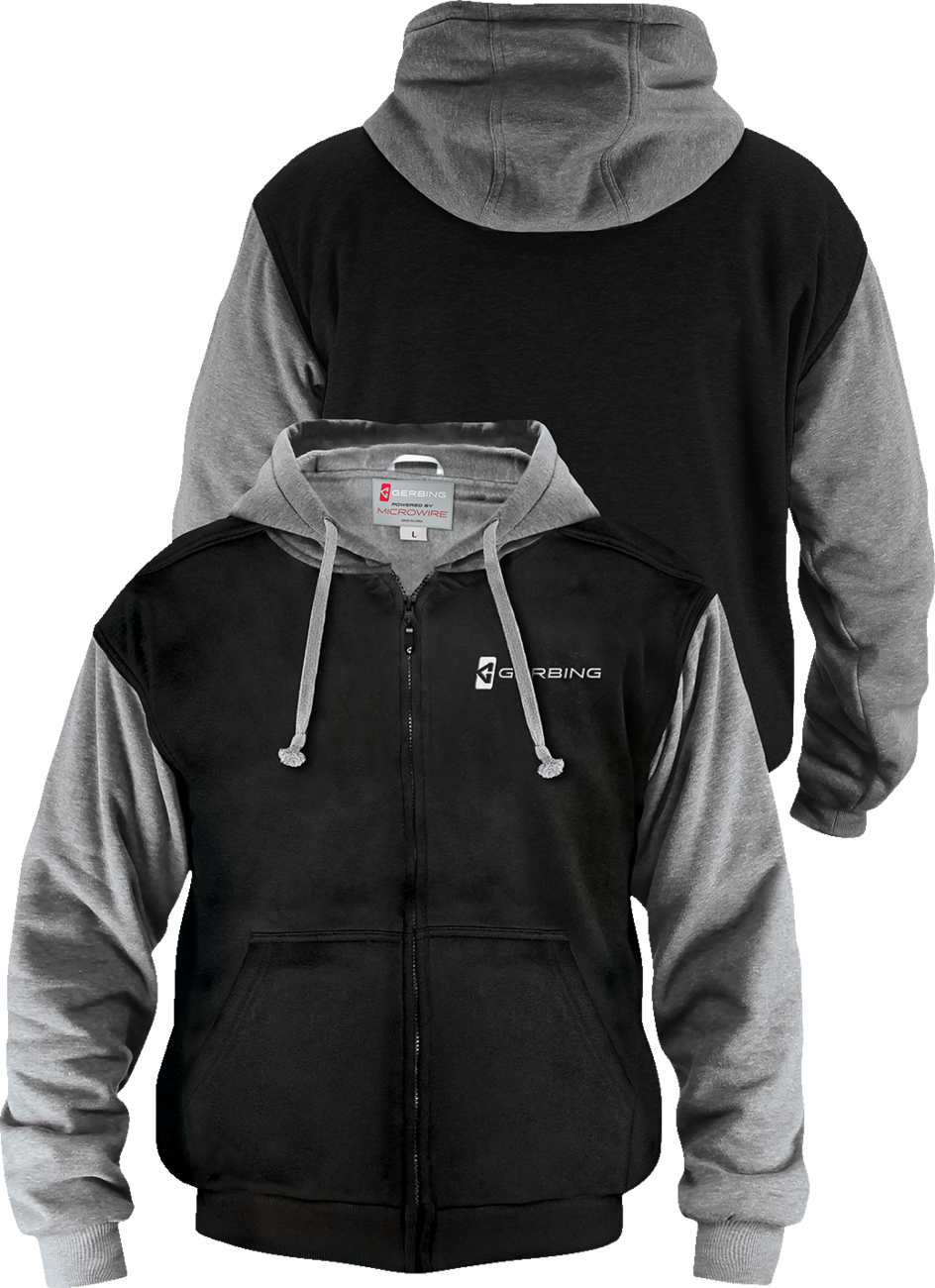 GERBING HEATED CLOTHING 7V Battery Heated Hoodie - Black - Medium GERHDY7VUNIBLKM