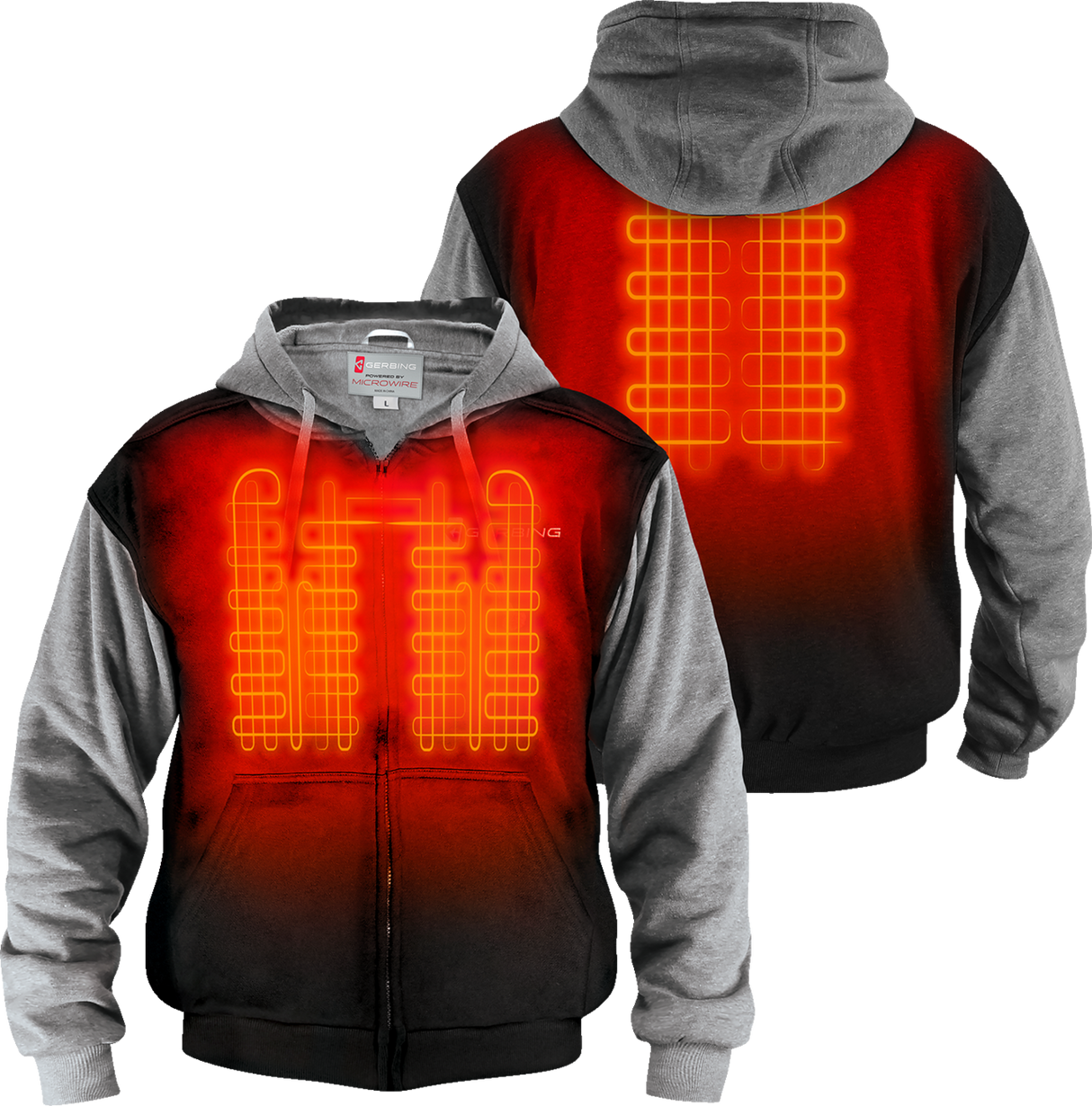 GERBING HEATED CLOTHING 7V Battery Heated Hoodie - Black - Medium GERHDY7VUNIBLKM