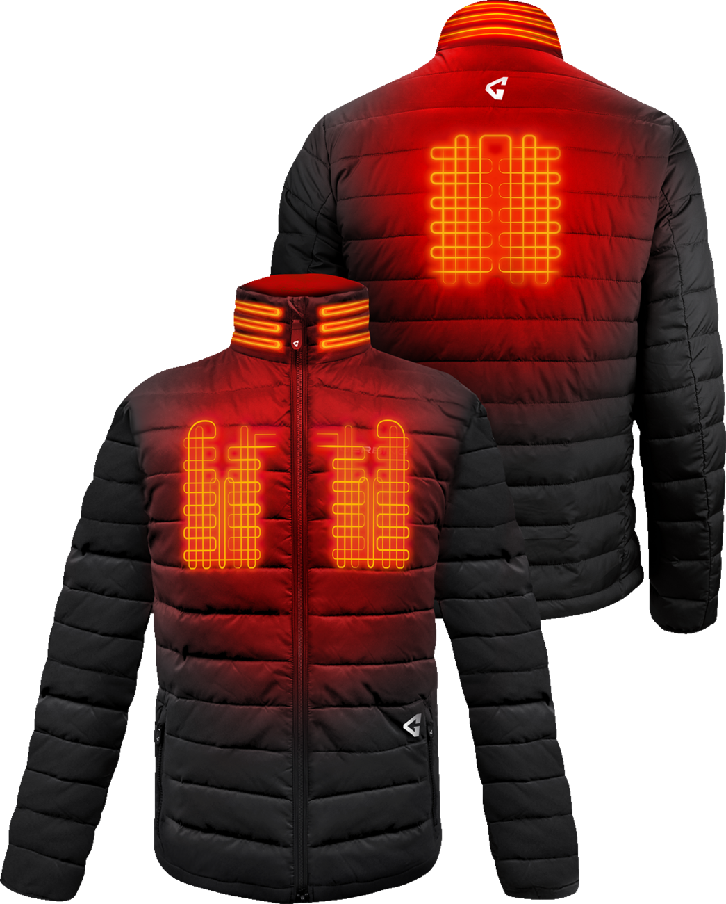 GERBING HEATED CLOTHING 7V Khione Insulated Heated Puffer Jacket 2.0 - Black - Small GERKPJKT7VMBS
