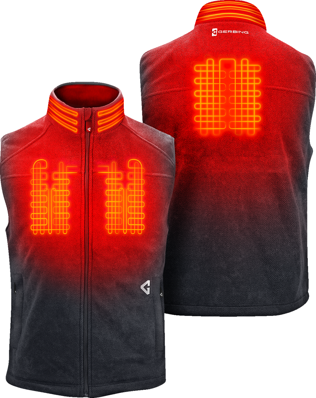 GERBING HEATED CLOTHING 7V Thermite Fleece Heated Vest 2.0 - Gray - Small GERTFVST7VMGS