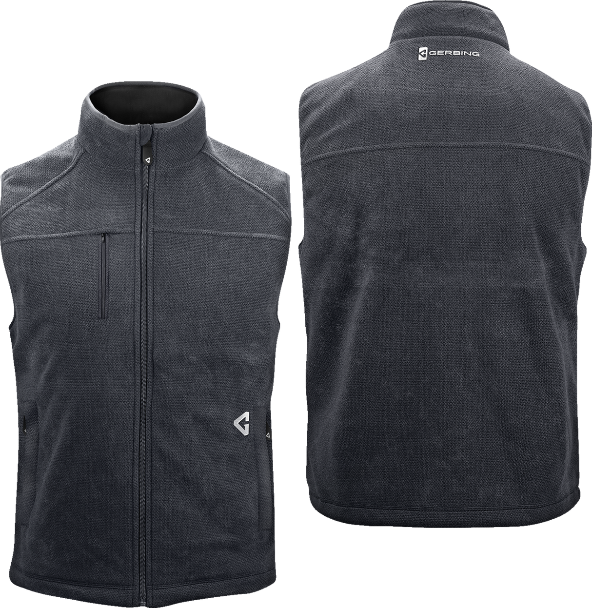 GERBING HEATED CLOTHING 7V Thermite Fleece Heated Vest 2.0 - Gray - Large GERTFVST7VMGL