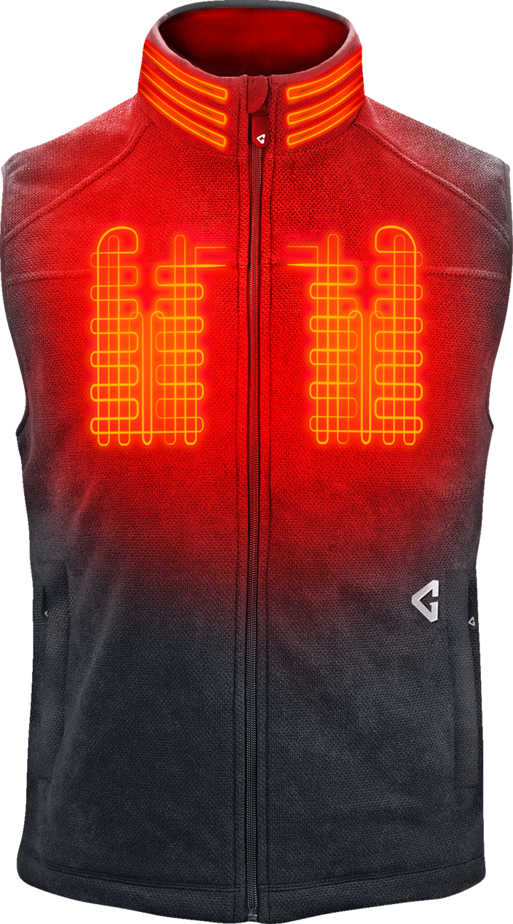 GERBING HEATED CLOTHING 7V Thermite Fleece Heated Vest 2.0 - Gray - 2XL GERTFVST7VMGXXL
