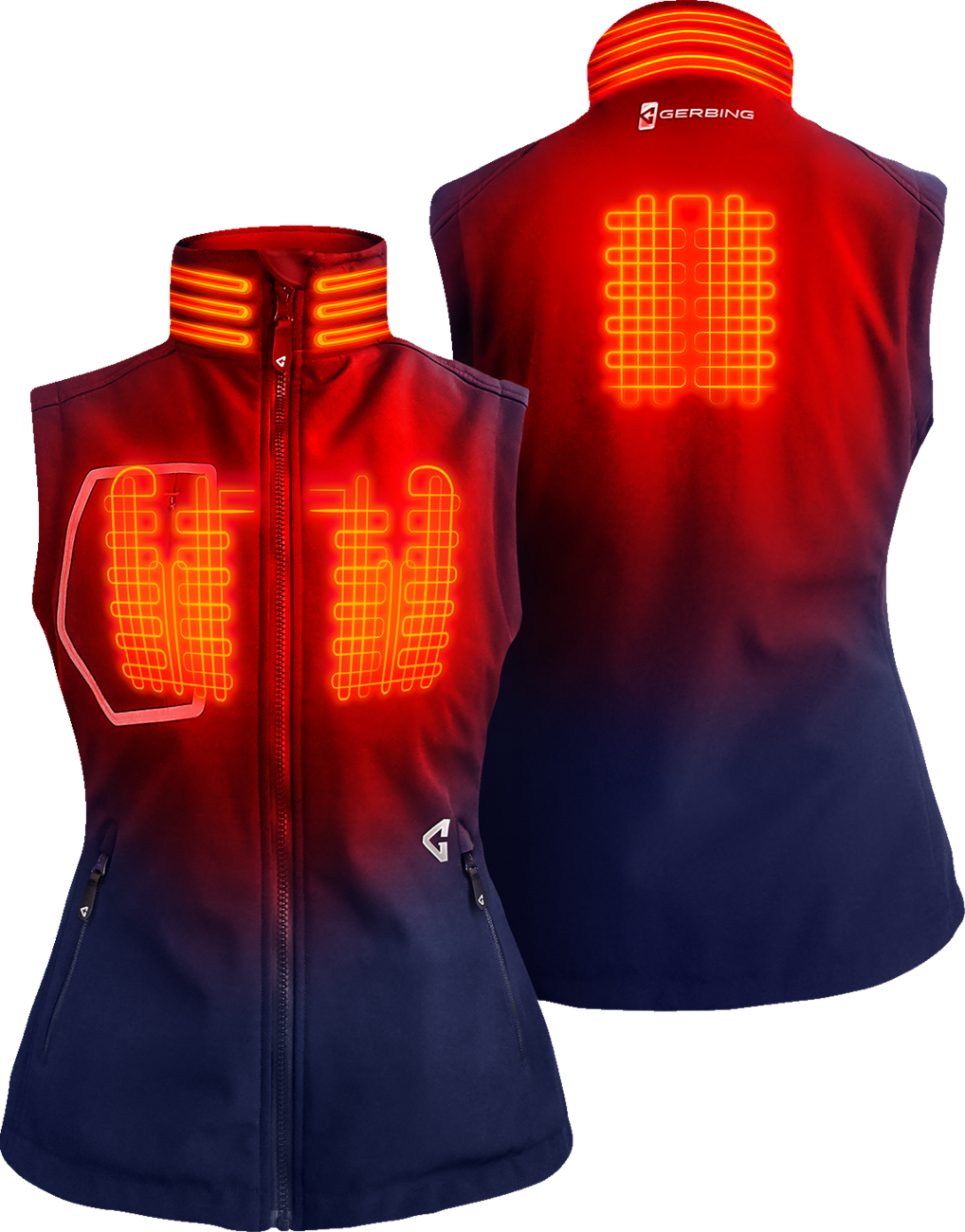 GERBING HEATED CLOTHING Women's 7V Torrid Softshell Heated Vest 2.0 - Navy - Medium GERTVST7VWNM