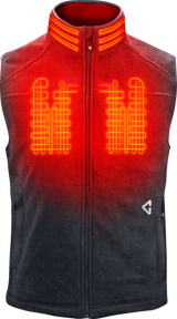 GERBING HEATED CLOTHING 7V Thermite Fleece Heated Vest 2.0 - Gray - Small GERTFVST7VMGS