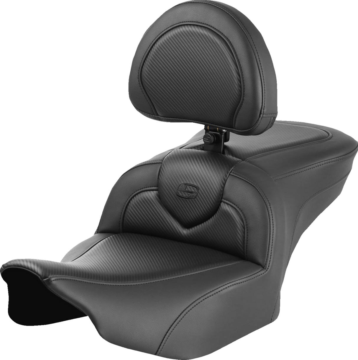 SADDLEMEN RoadSofa* Seat - Carbon Fiber - with Backrest - FLTR/FLHX '23-'24 823-07-185B0