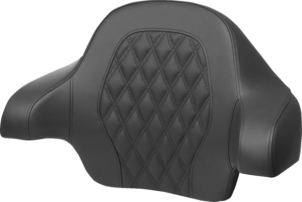 SADDLEMEN Tour-Pak? Backrest Pad - Lattice Stitch - Blue Stitch - FL '14-'24 814-07-15001