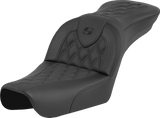 SADDLEMEN RoadSofa* Seat - Lattice Stitch - without Driver Backrest - FXDWG '04-'05 804-05-182