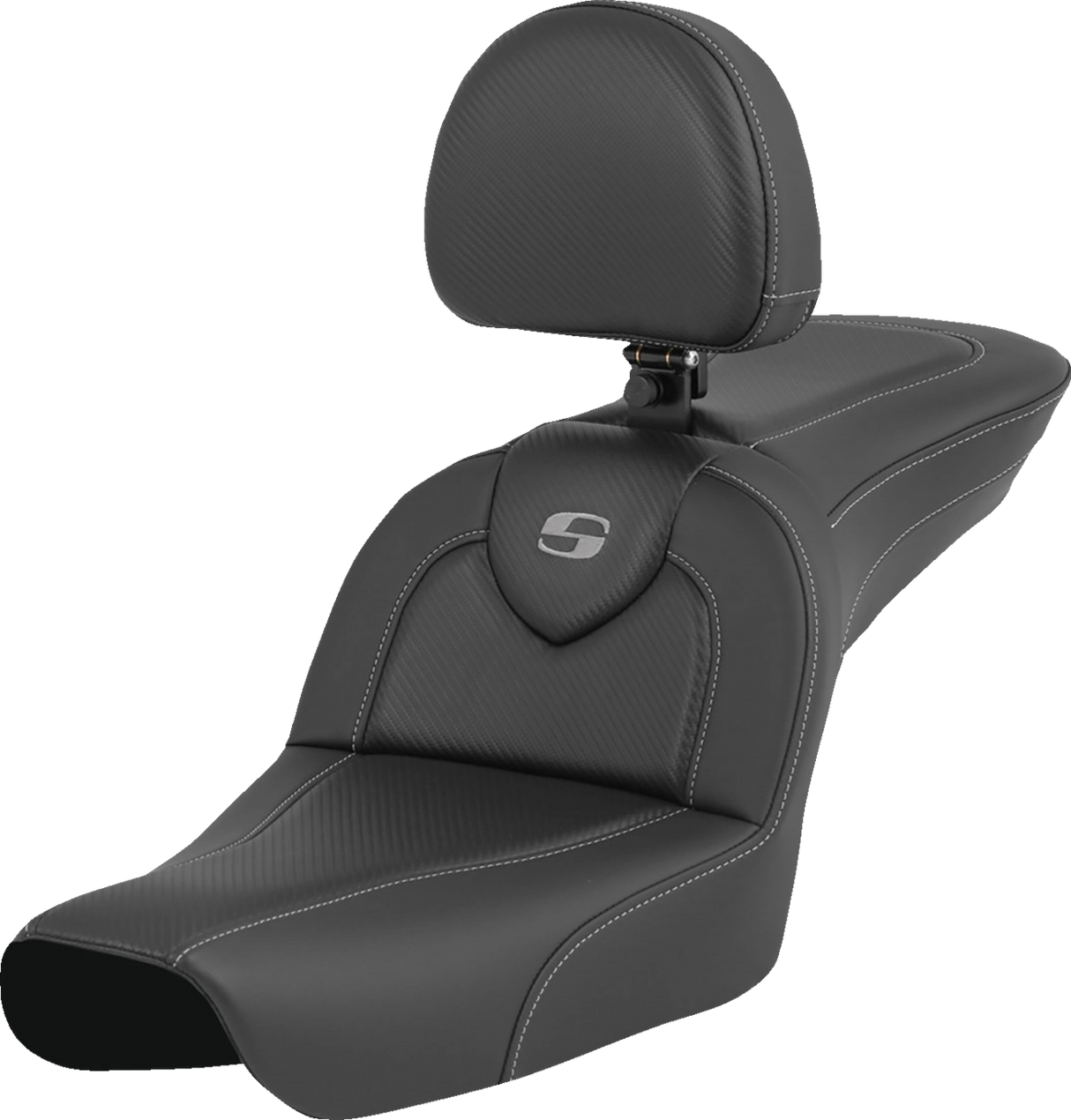 SADDLEMEN RoadSofa* - Carbon Fiber - with Driver Backrest - FXDWG '04-'05 804-05-185BR