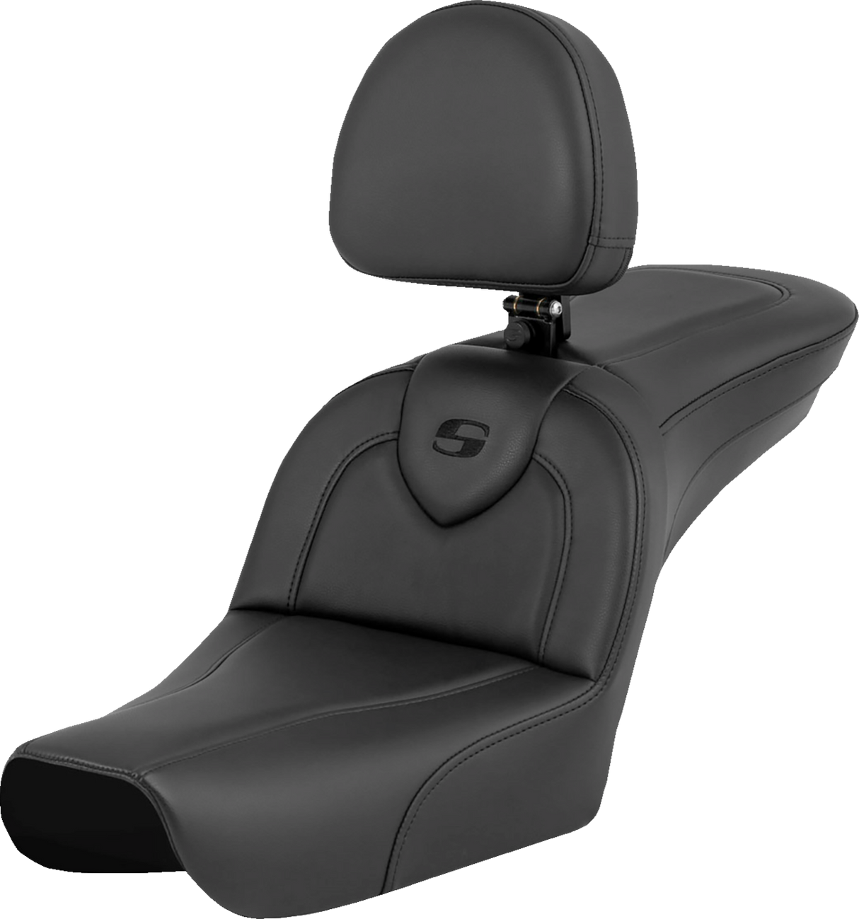 SADDLEMEN RoadSofa* - Black - with Driver Backrest - FXDWG '04-'05 804-05-187BR