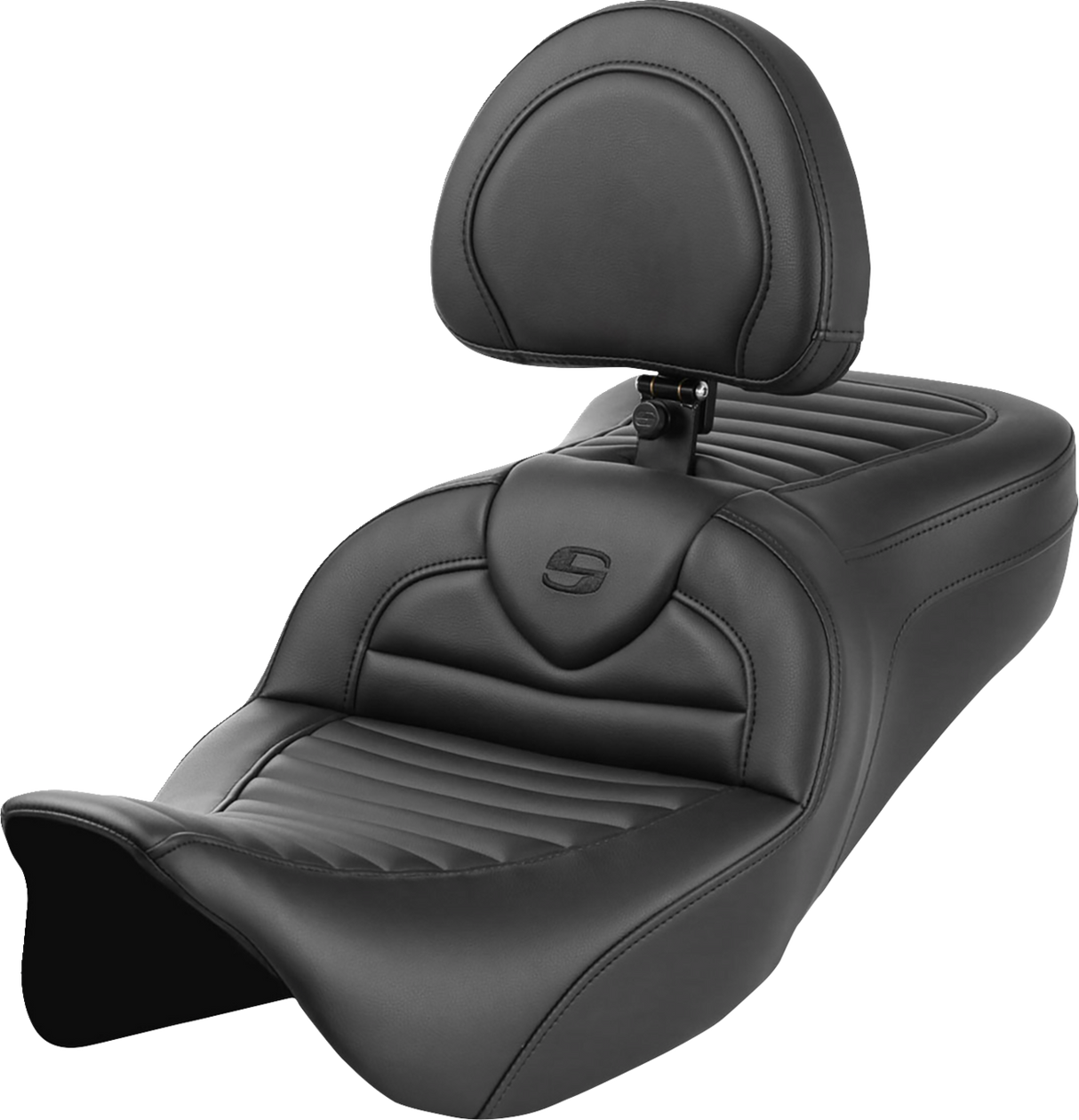 SADDLEMEN Roadsofa* Seat - with Backrest - Tuck-n-Roll - FL '08-'23 808-07B-202B0