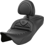 SADDLEMEN Roadsofa* Seat - with Backrest - Tuck-n-Roll - Carbon Fiber - FL '08-'23 808-07B-204B0