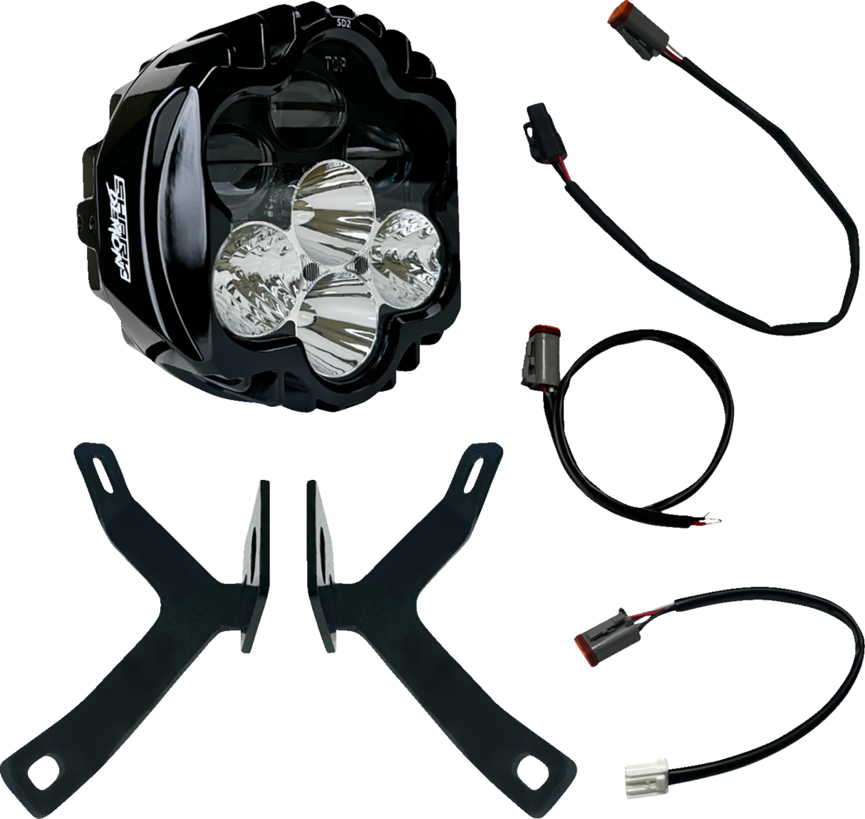 CUSTOM DYNAMICS Headlight - Shark Demon - for Road Warrior Fairing SD2-MSRW-W