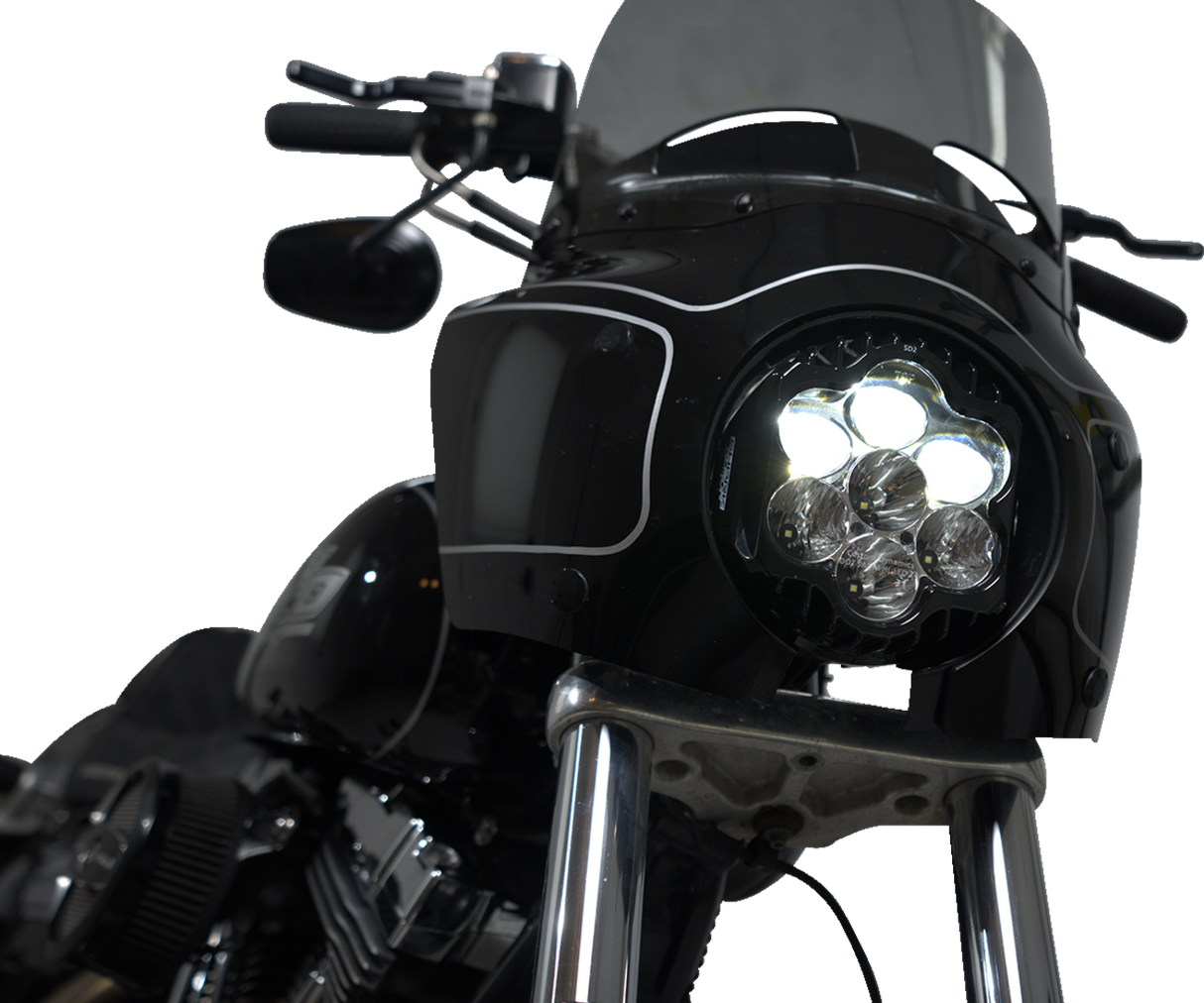CUSTOM DYNAMICS Headlight - Shark Demon - for Road Warrior Fairing SD2-MSRW-W