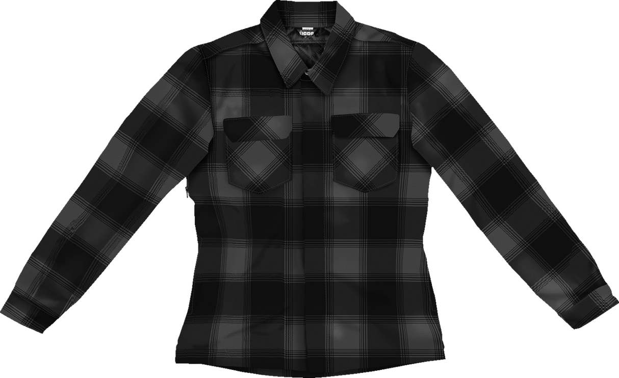 ICON Women's Fallblock CX Flannel Jacket - Black - XS 2822-1669