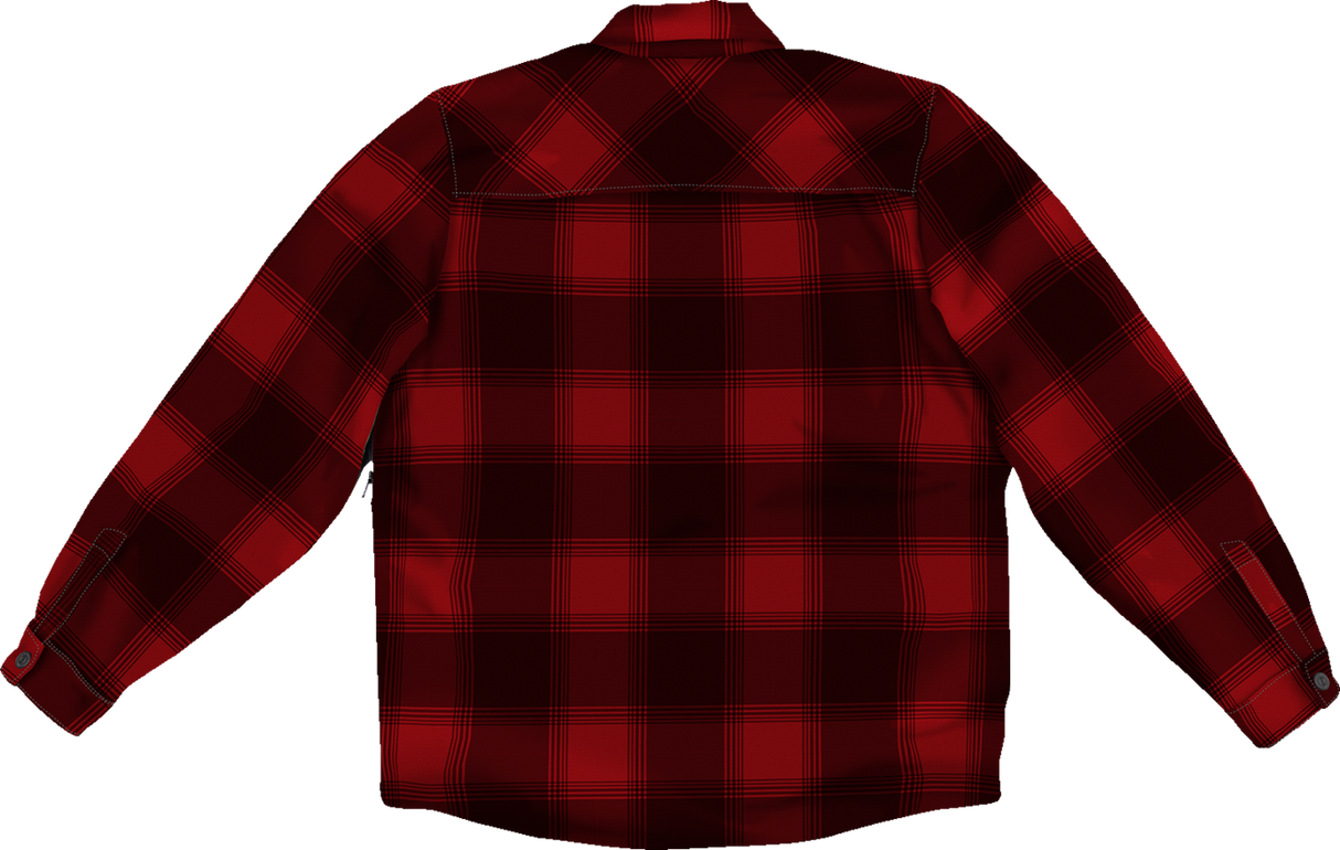 ICON Fallblock CX Flannel™ Jacket - Red - Large - Part Number 2820-6976