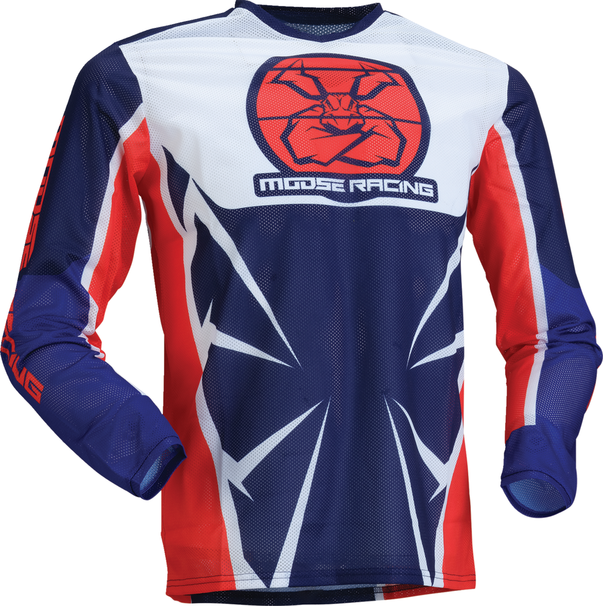 MOOSE OFFROAD Youth Agroid Mesh Jersey - Red/White/Blue - Medium 2912-2525