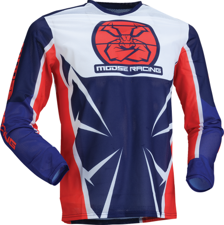 MOOSE OFFROAD Youth Agroid Mesh Jersey - Red/White/Blue - Large 2912-2526