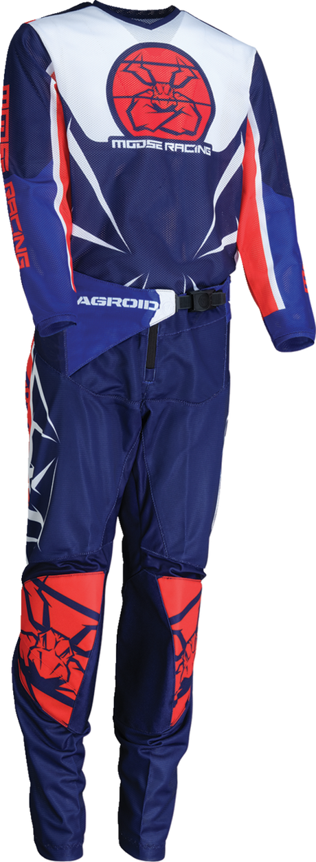 MOOSE OFFROAD Youth Agroid Mesh Jersey - Red/White/Blue - Medium 2912-2525