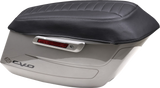 MUSTANG Deluxe Saddlebag Lid Coers - Black w/ Gunmetal Stitch - Touring 88404GM