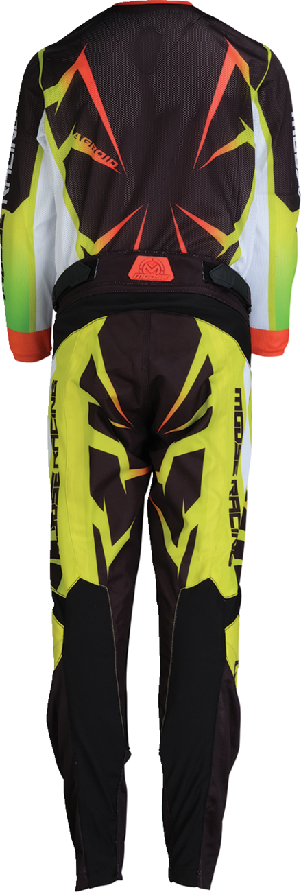 MOOSE OFFROAD Youth Agroid Mesh Jersey - Hi-Viz/Black - Large 2912-2533