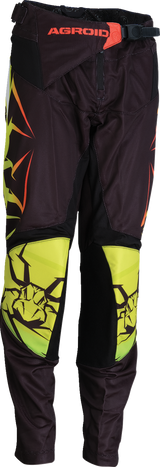 MOOSE OFFROAD Youth Agroid Mesh Pants - Hi-Viz/Black - 18 2903-2560