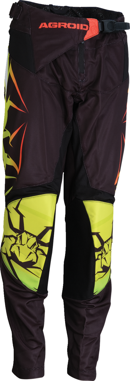 MOOSE OFFROAD Youth Agroid Mesh Pants - Hi-Viz/Black - 18 2903-2560
