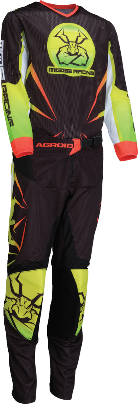 MOOSE OFFROAD Youth Agroid Mesh Pants - Hi-Viz/Black - 24 2903-2563