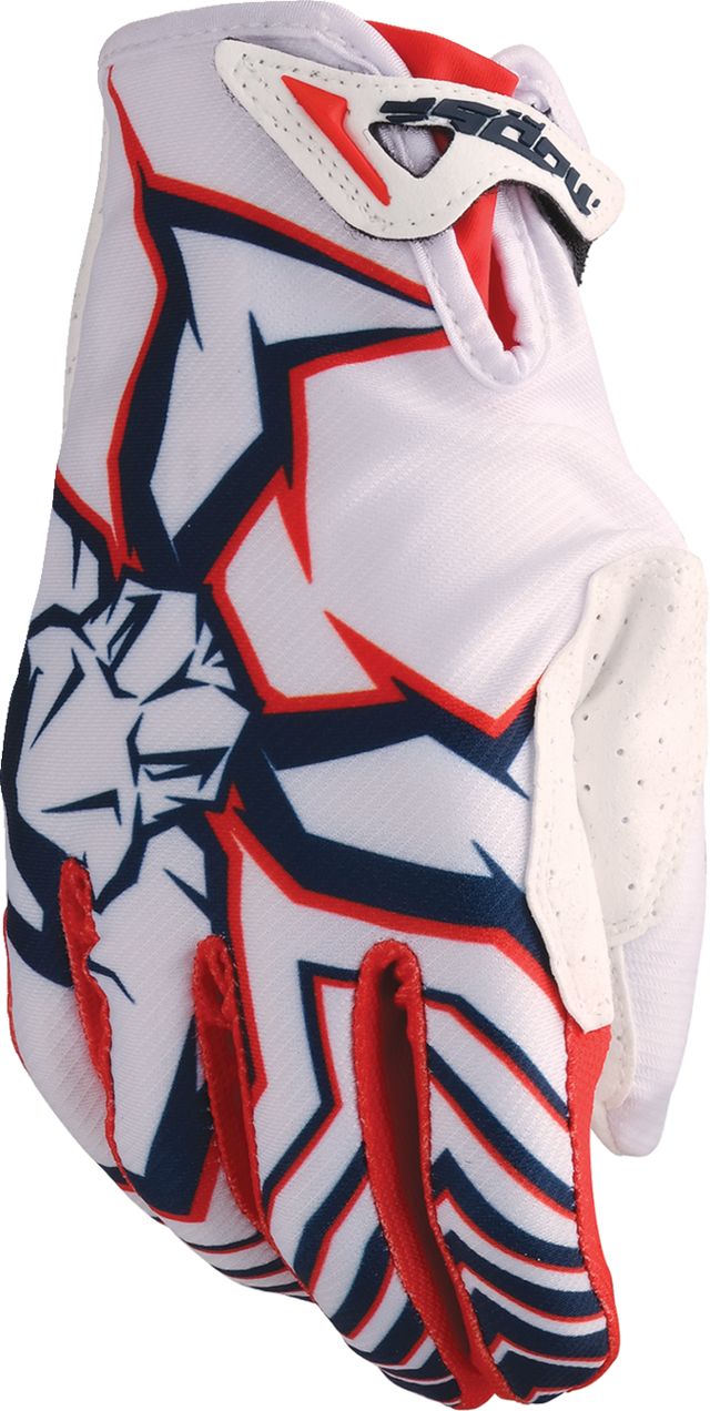 MOOSE OFFROAD Agroid* Pro Gloves - Red/White/Blue - XL 3330-8088