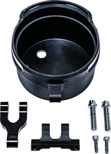 PERFORMANCE MACHINE (PM) Gauge Relocation Kit - Round - Black 0208-2192-SMB