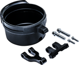 PERFORMANCE MACHINE (PM) Gauge Relocation Kit - Round - Black 0208-2192-SMB