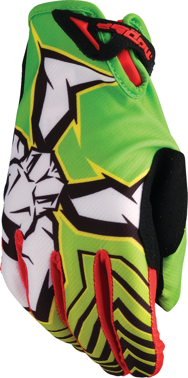 MOOSE OFFROAD Agroid* Pro Gloves - Green/Red - Medium 3330-8110