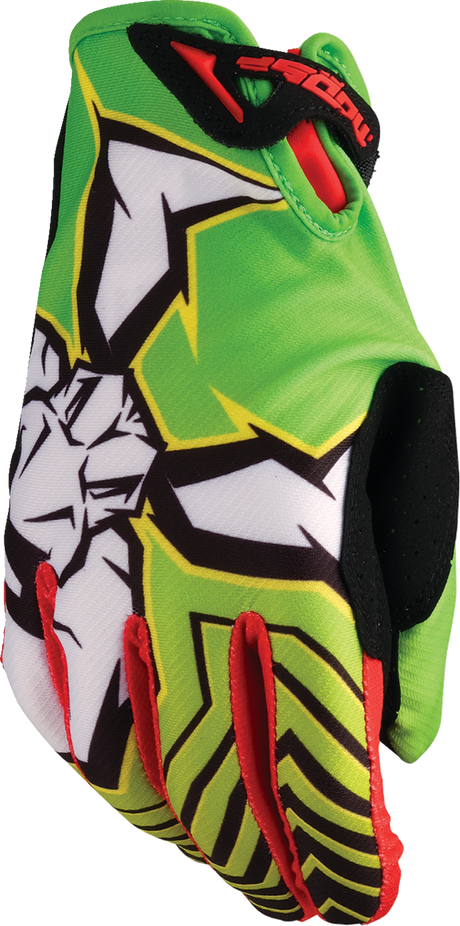 MOOSE OFFROAD Agroid* Pro Gloves - Green/Red - Small 3330-8109