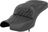 SADDLEMEN Roadsofa* Seat - Without Backrest - Black - Lattice Stitch - Indian Pursuit '22-'24 I22-02-182