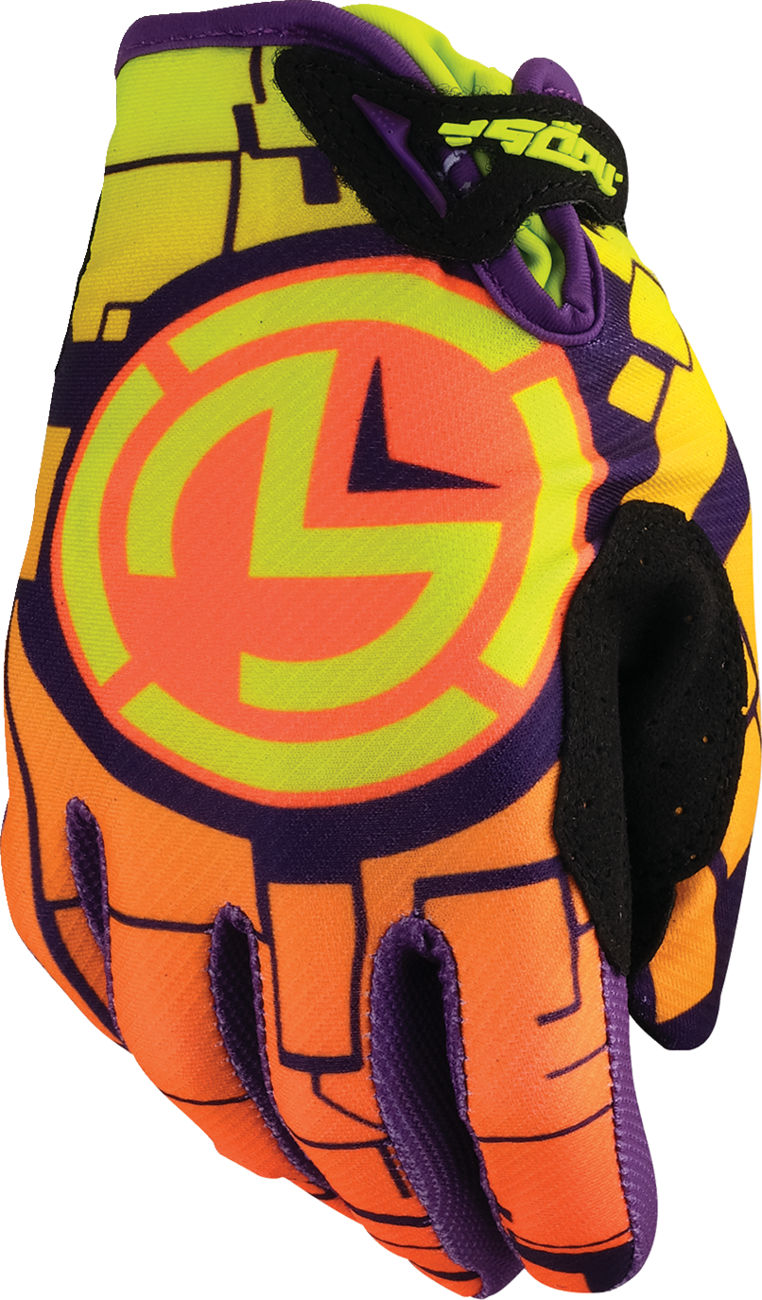 MOOSE OFFROAD Youth SX1* Gloves - Orange/Green - Medium 3332-1889
