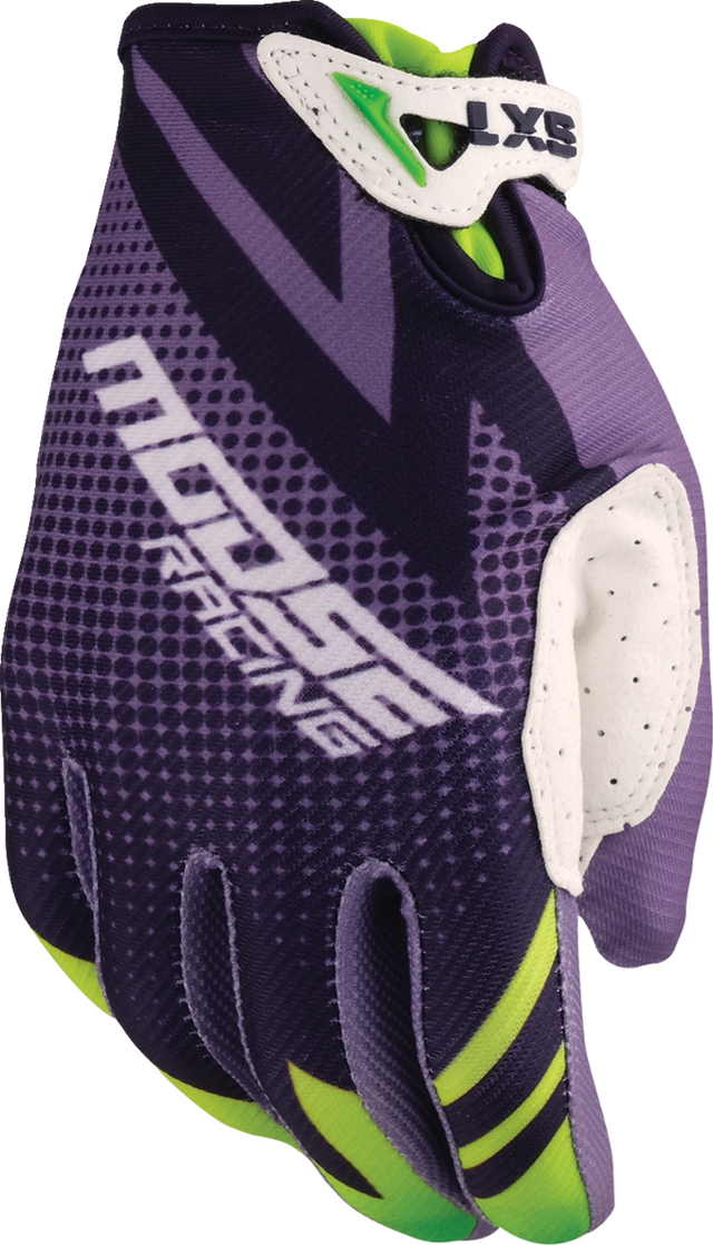 MOOSE OFFROAD Youth SX1* Gloves - Purple/Green - Medium 3332-1894