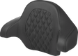 SADDLEMEN Tour-Pak? Backrest Pad - Lattice Stitch - Dark Gray Stitch - FL '14-'24 814-07-15002