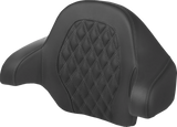 SADDLEMEN Tour-Pak? Backrest Pad - Lattice Stitch - Dark Gray Stitch - FL '14-'24 814-07-15002