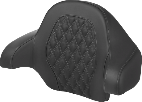 SADDLEMEN Tour-Pak? Backrest Pad - Lattice Stitch - Dark Gray Stitch - FL '14-'24 814-07-15002