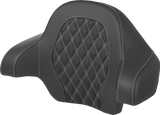 SADDLEMEN Tour-Pak? Backrest Pad - Lattice Stitch - White Stitch - FL '14-'24 814-07-15006