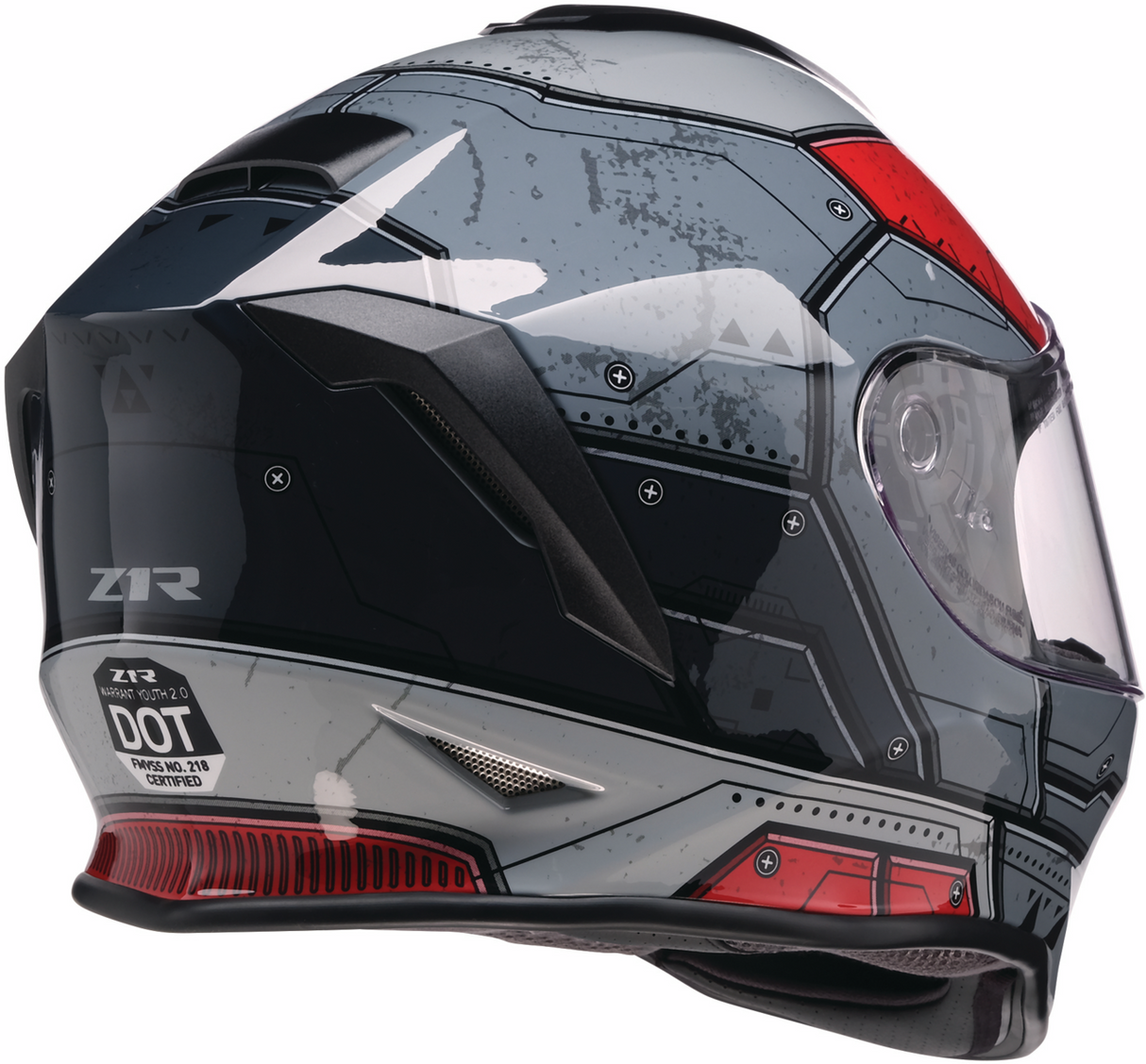 Z1R Youth Warrant Helmet - Sentinel - Red - Medium 0102-0290