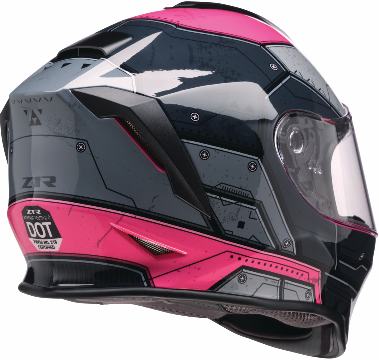 Z1R Youth Warrant Helmet - Sentinel - Pink - Medium 0102-0296