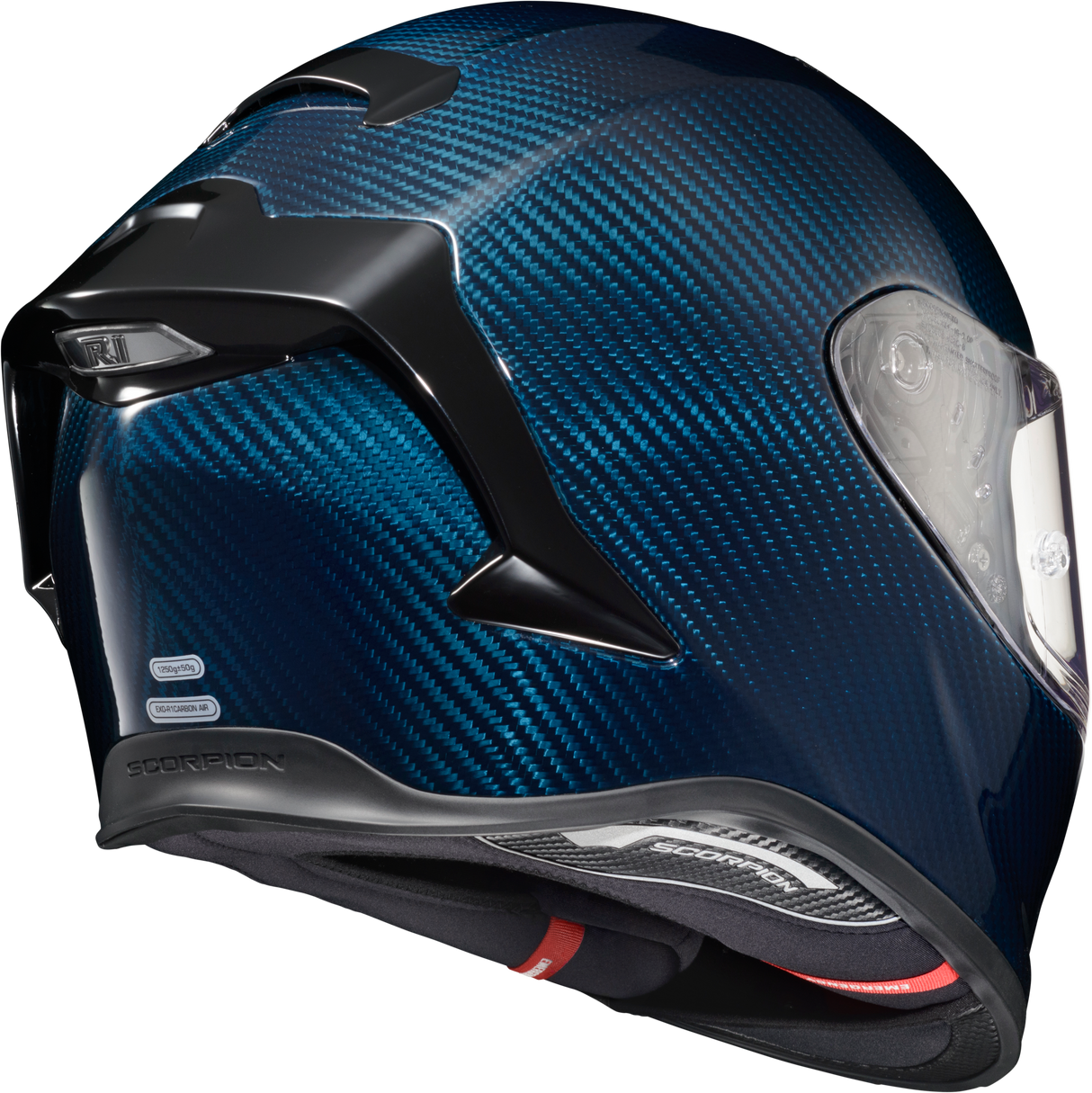 Scorpion - Exo R1 Air Full Face Helmet Carbon Blue Sm