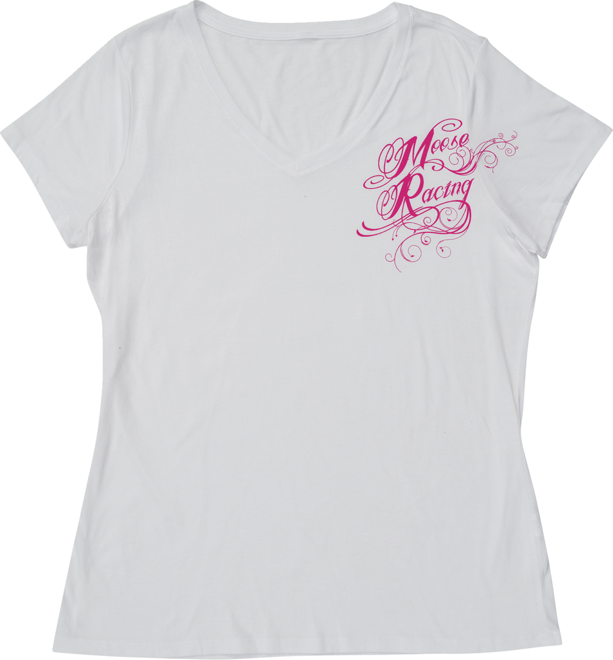 MOOSE RACING Women's Flourish Script T-Shirt - White - Large 3031-4290