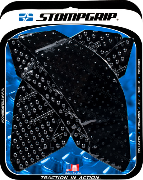 STOMPGRIP 55-10-0008B Tank Grips - Volcano - Black - Yamaha - FZ/XJ '09-'15 | Street