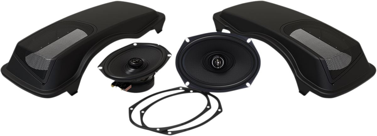 Hogtunes 692-XL LID-AA Saddlebag Speaker Lid Kit | 6″ × 9″ | Matte Black
